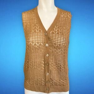 vintage crochet knit vest top